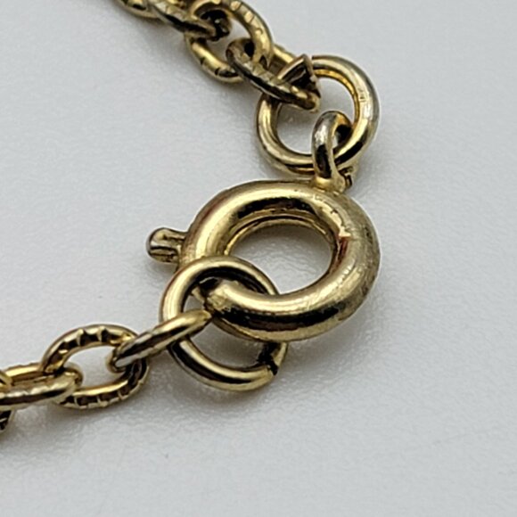 Vintage Ancient Knight Cameo Pendant Necklace Gold Tone 24 Inch Signed FM - Picture 6 of 6